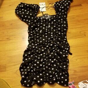 New with tag Zara polka dots dress. Size s & free top